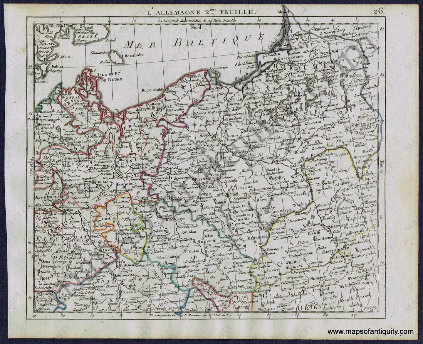 Antique-Map-German-Empire-L'Allemagne-2-Feuille-Poland-and-Germany-Herrison-French-1806-1800s-Early-19th-Century-Maps-of-Antiquity