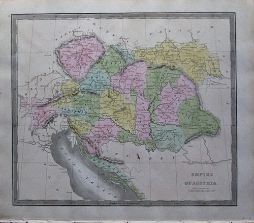 Antique-Hand-Colored-Map-Empire-of-Austria-Europe-Austria-1842-Jeremiah-Greenleaf-Maps-Of-Antiquity