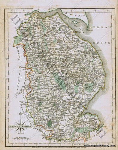 Antique-Hand-Colored-Map-Lincolnshire-1787-John-Cary-England--1700s-18th-century-Maps-of-Antiquity