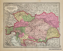 Load image into Gallery viewer, 1887 - Tunison&#39;s Italy; verso: Tunison&#39;s Austria - Antique Map
