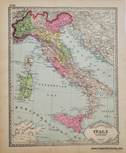 Load image into Gallery viewer, 1887 - Tunison&#39;s Italy; verso: Tunison&#39;s Austria - Antique Map
