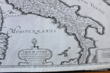 Load image into Gallery viewer, 1637 - Carte De L’italie Et Des Pais Circonvoisins Nouvellement Antique Map Genuine
