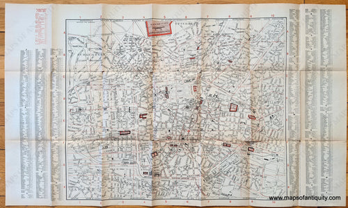 Genuine-Antique-Map-Brussels-Belgium---Plan-de-Bruxelles-Europe-Belgium-1897-Society-du-Grand-Maps-Of-Antiquity-1800s-19th-century