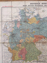 Load image into Gallery viewer, 1890 - Deutsches Reich Nebst Deutsch-Osterreich Und Schweiz Antique Map Genuine Folding
