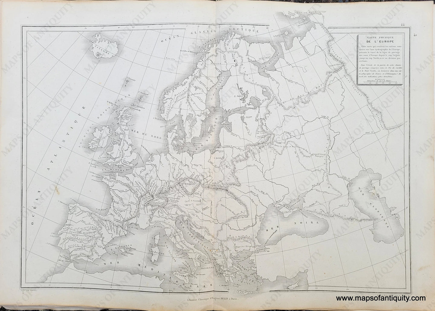 Genuine-Antique-Map-Carte-Physique-de-l'Europe-1875-Drioux-&-Leroy-EUR2822-Maps-Of-Antiquity