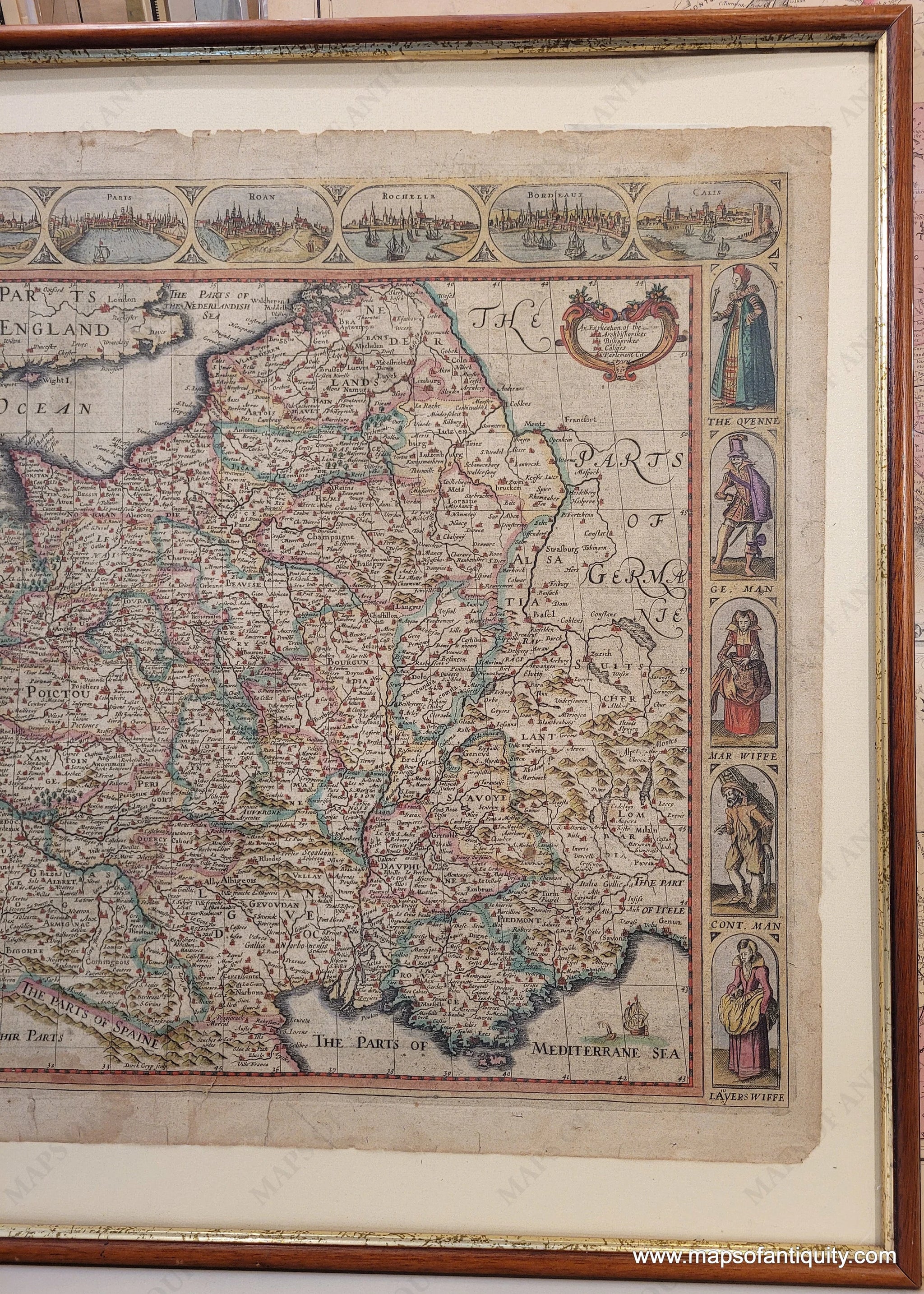 大型作品 西洋古地図 1676年 J. Speed「Lyncolne」 大型作品 大型作品 西洋古地図 1676年 J. Speed「Lyncolne」 大型作品