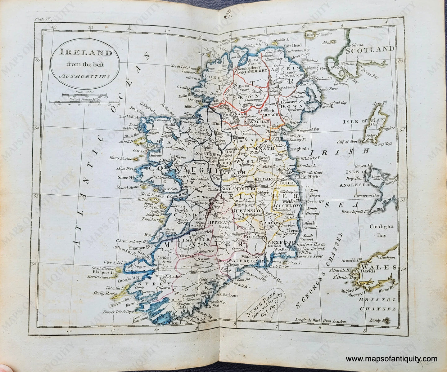 Genuine-Antique-Map-Ireland-from-the-best-Authorities-1800-Russell-Guthrie-Maps-Of-Antiquity