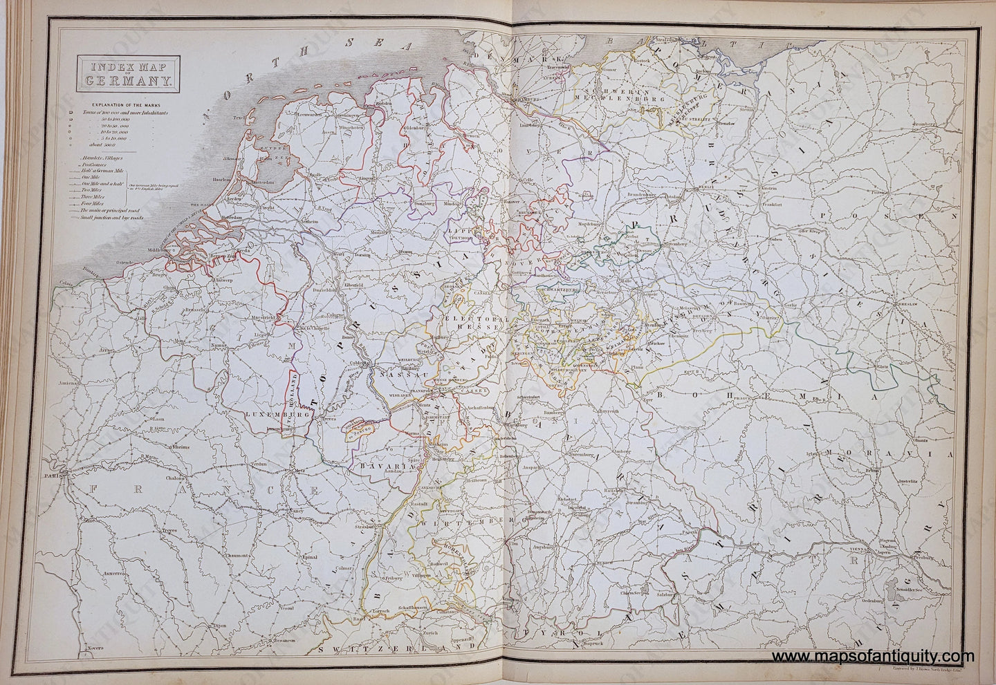 Genuine-Antique-Map-Index-Map-of-Germany-1841-Black-Maps-Of-Antiquity