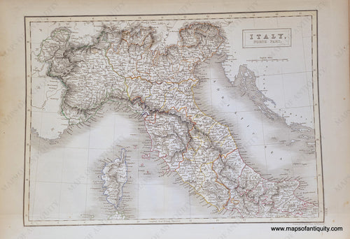 Genuine-Antique-Map-Italy-North-Part-1841-Black-Maps-Of-Antiquity