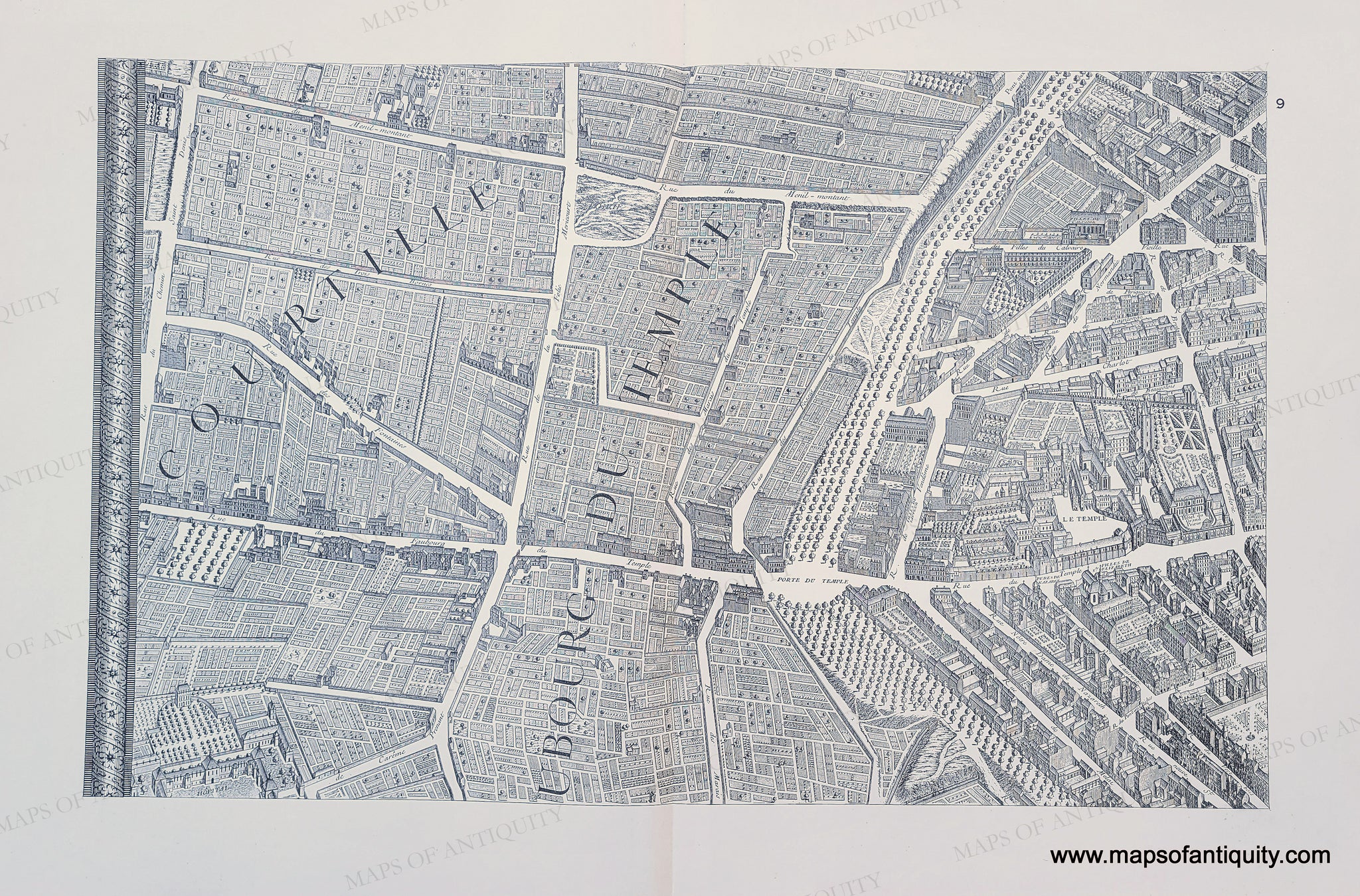 古地図 PLAN de PARIS Turgot 1734-36 The Turgot Plan of Paris | Fine Print Wall Covering – the
