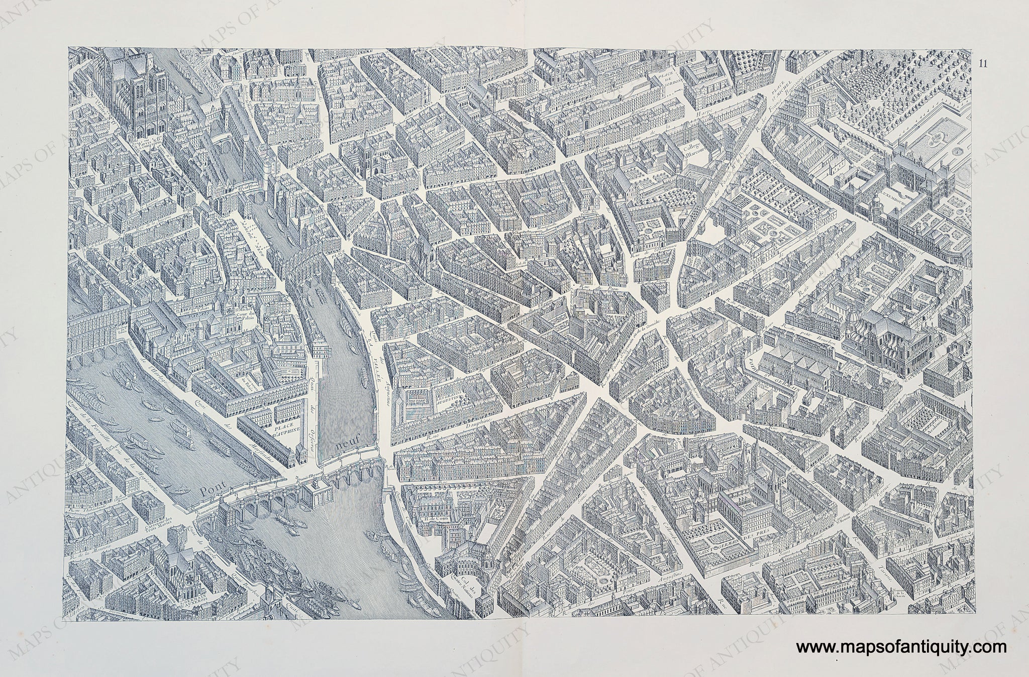 Antique Map Paris Turgot Taride 1739 1900 – Maps of Antiquity