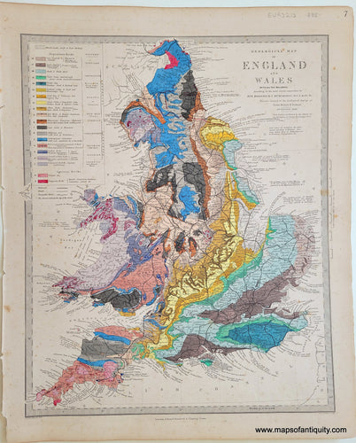 Genuine-Antique-Map-Geological-Map-of-England-and-Wales-England-and-Wales--1860-SDUK-Society-for-the-Diffusion-of-Useful-Knowledge-Maps-Of-Antiquity-1800s-19th-century