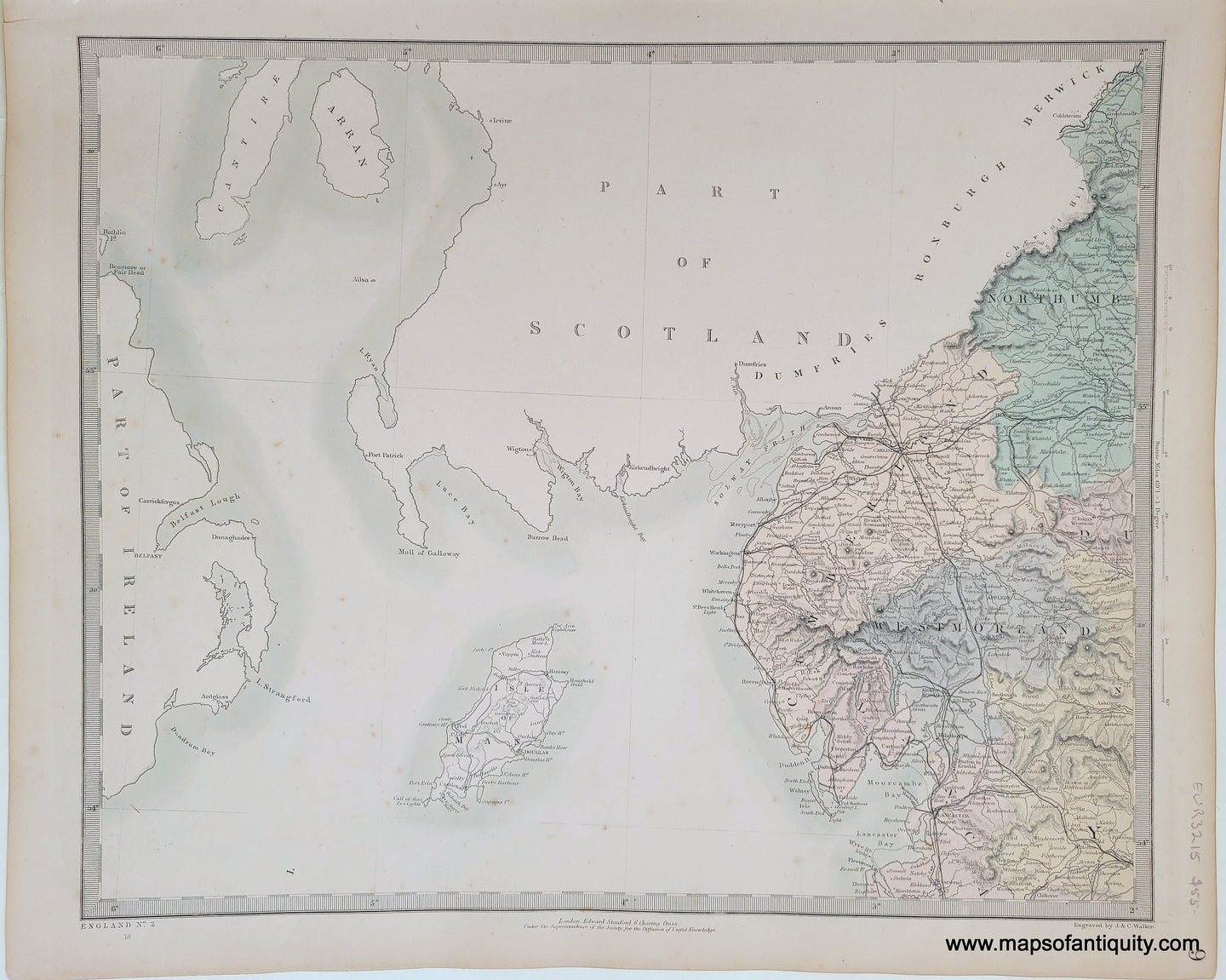 Genuine-Antique-Map-England-and-Wales-in-six-sheets-sheet-2-England-and-Wales--1860-SDUK-Society-for-the-Diffusion-of-Useful-Knowledge-Maps-Of-Antiquity-1800s-19th-century