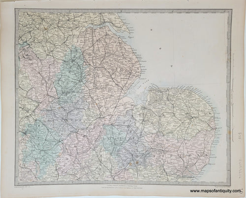 Genuine-Antique-Map-England-and-Wales-in-six-sheets-sheet-3-England-and-Wales--1860-SDUK-Society-for-the-Diffusion-of-Useful-Knowledge-Maps-Of-Antiquity-1800s-19th-century