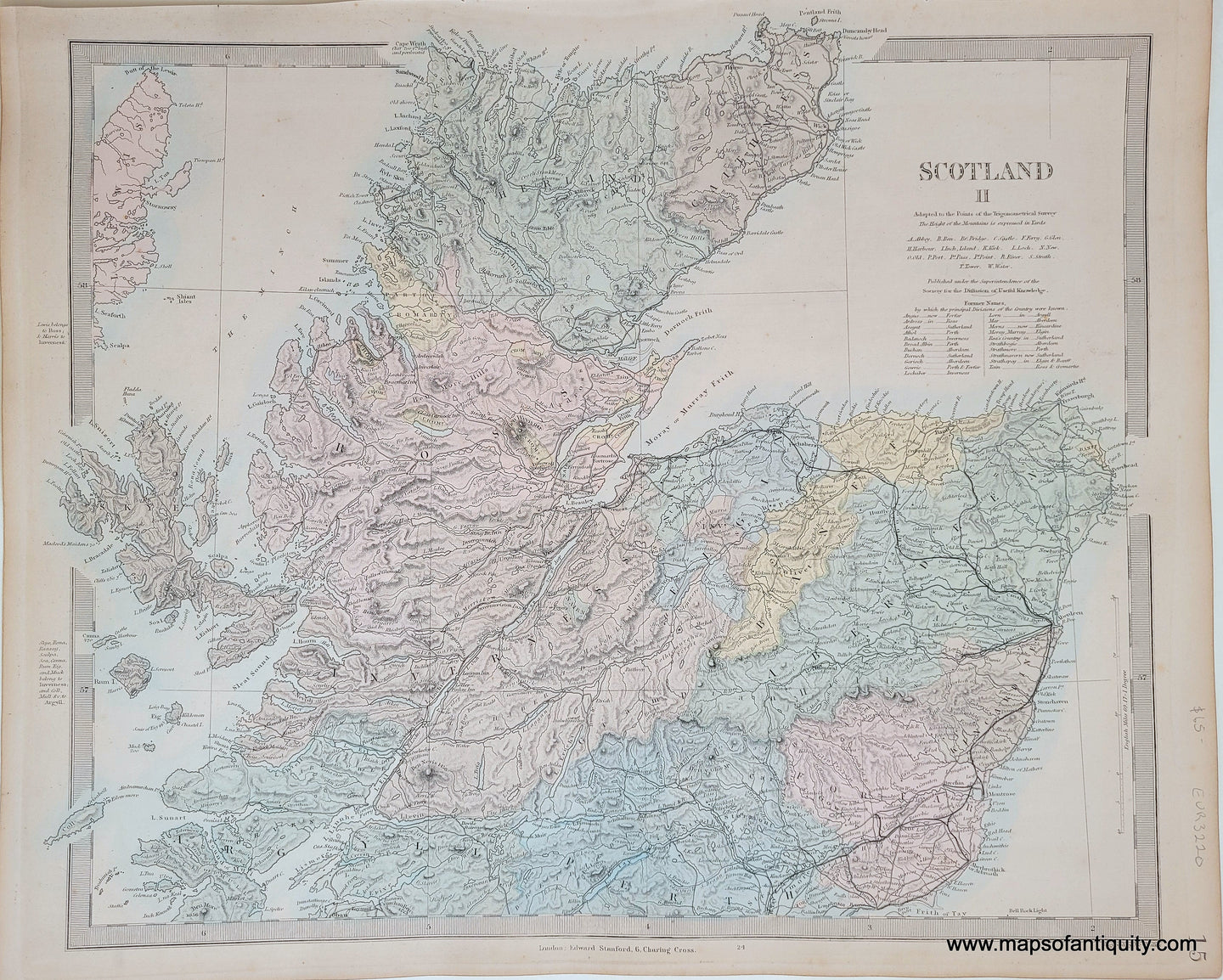 Genuine-Antique-Map-Scotland-II-Scotland--1860-SDUK-Society-for-the-Diffusion-of-Useful-Knowledge-Maps-Of-Antiquity-1800s-19th-century