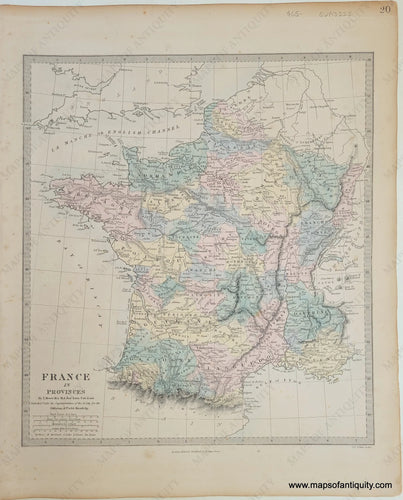 Genuine-Antique-Map-France-in-Provinces-France--1860-SDUK-Society-for-the-Diffusion-of-Useful-Knowledge-Maps-Of-Antiquity-1800s-19th-century