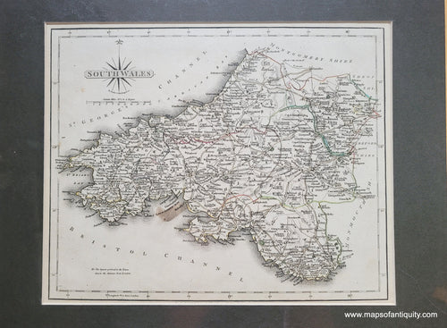 Genuine-Antique-Map-South-Wales-1787-John-Cary-Maps-Of-Antiquity