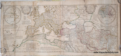 Genuine-Antique-Map-An-Historical-Map-of-the-Roman-Empire-and-the-Neighbouring-Barbarous-Nations-Theatrum-Historicum-ad-Annum-Christi-Quadringentesimu-in-quo-tum-Imperii-Romani----1709-Moll-Maps-Of-Antiquity