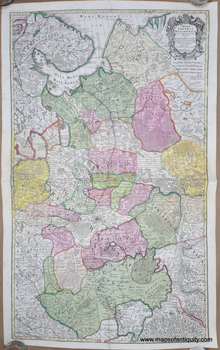 Genuine-Antique-Map-Russia---Mappae-Imperii-Moscovitici-pars-Septentrionalis-Adornata-per-Guillielmum-de-l-Isle-deslisle-1730-Seutter-Maps-Of-Antiquity