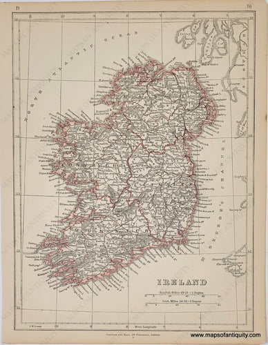 Genuine-Antique-Map-Ireland-1853-Lowry-Maps-Of-Antiquity