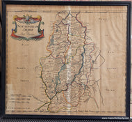 Genuine-Antique-Map-Nottinghamshire---England-1695-1722-Morden-Maps-Of-Antiquity