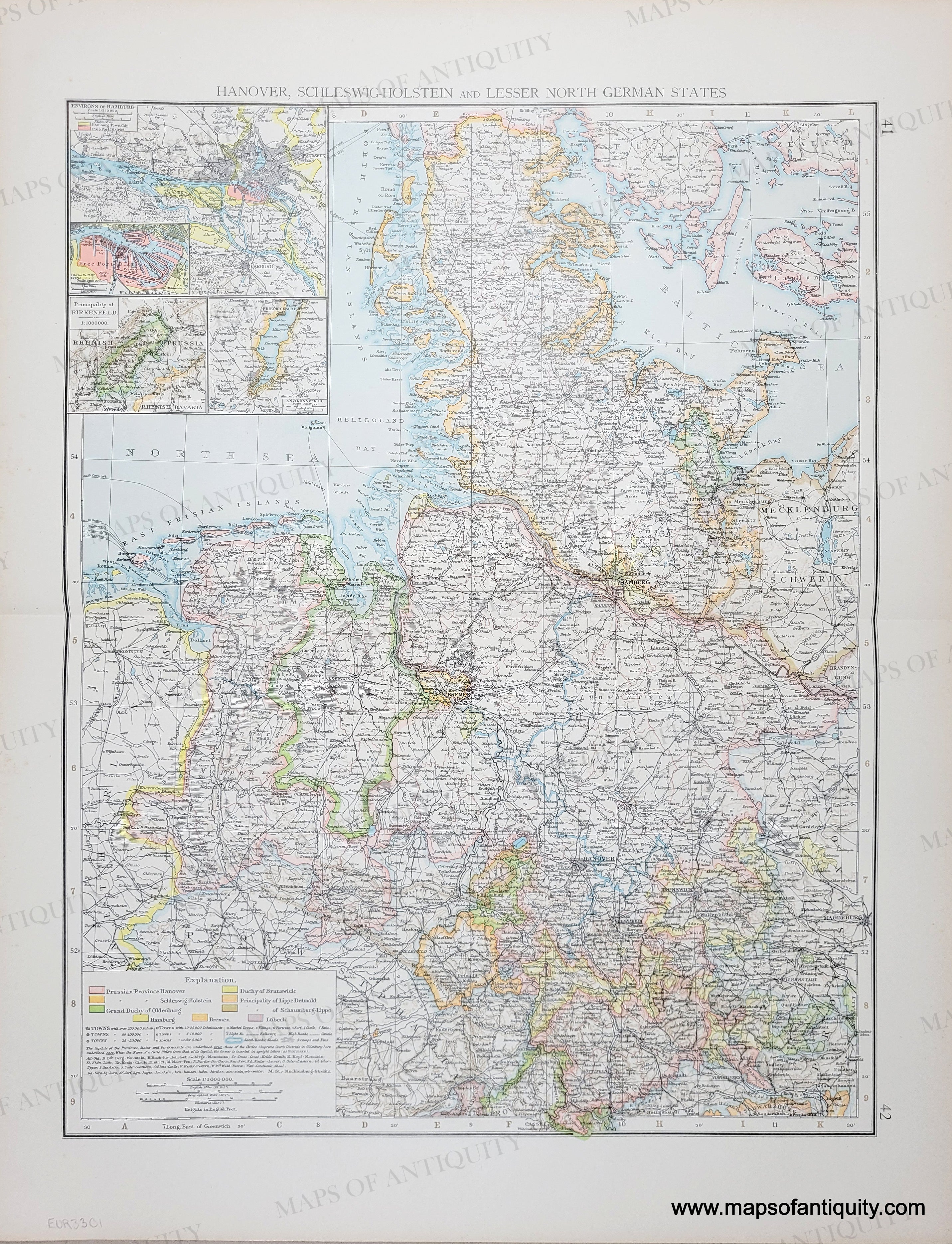 1900 - Germany - Hanover, Schleswig-Holstein and Lesser North German S ...