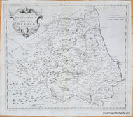 Genuine-Antique-Map-England---Episcopatus-Dunelmensis-Vulgo-The-Bishoprick-of-Durham-1722-Morden-Maps-Of-Antiquity