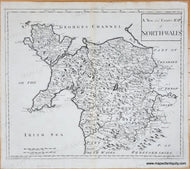 Genuine-Antique-Map-A-New-and-Correct-Map-of-North-Wales-1722-Morden-Maps-Of-Antiquity