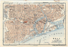Load image into Gallery viewer, 1927 - Double-sided map: Scarborough England / Hull England - Genuine Antique Map
