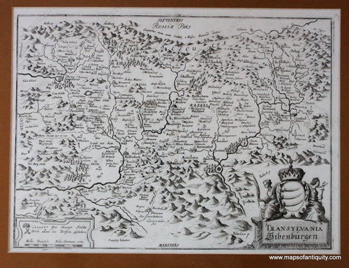 Black-and-White-Antique-Map-Transylvania-******-Europe-Romania-1628-Matthaus-Merian-Maps-Of-Antiquity