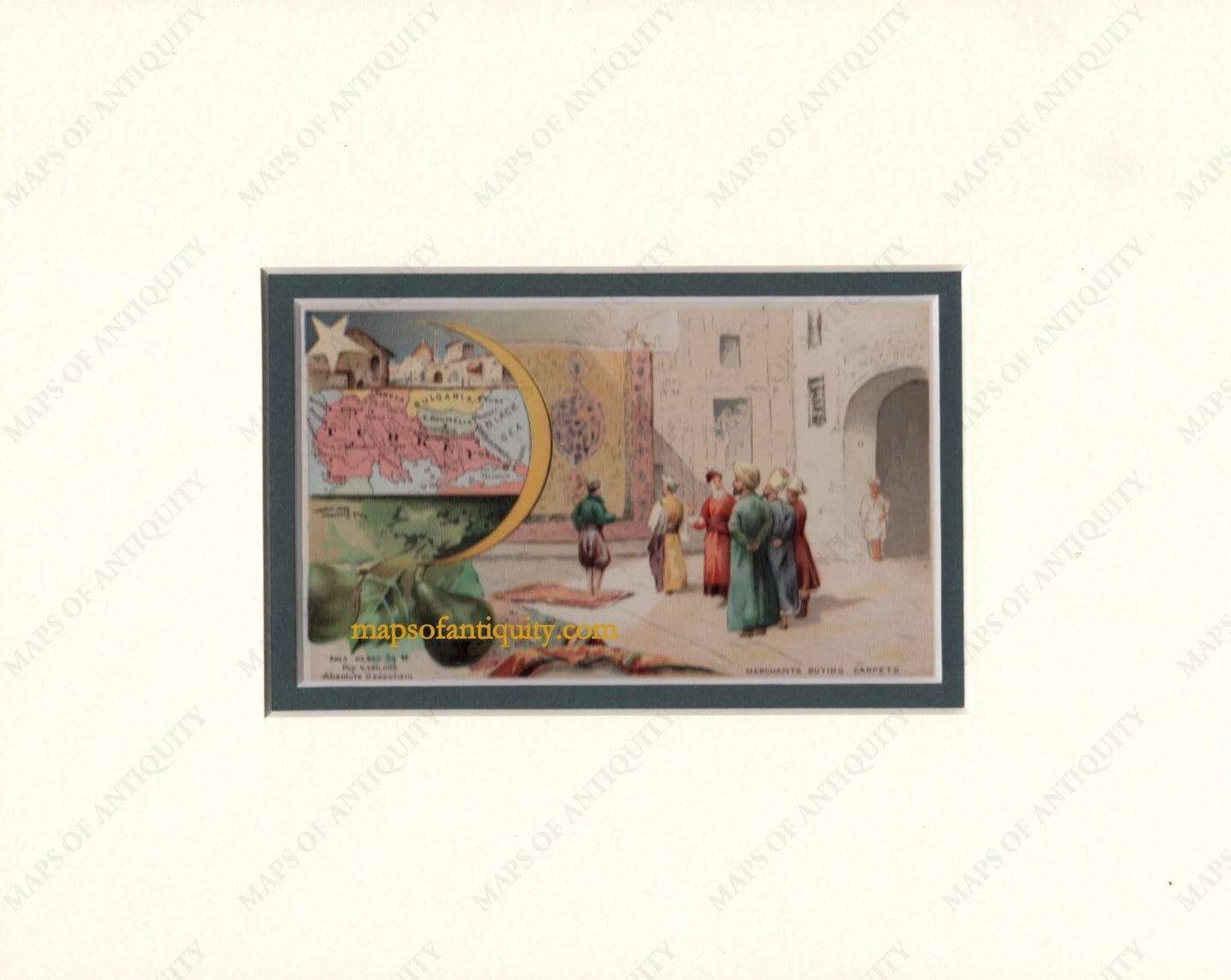 Antique-Chromolithograph-Map-Turkey-1890-Arbuckle-1800s-19th-century-Maps-of-Antiquity