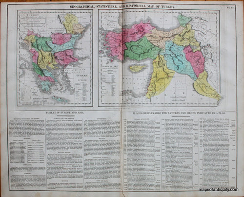 Antique-Hand-Colored-Map-Geographical-and-Statistical-Map-of-Turkey.-No.-61.--Europe-Turkey-1821-Lavoisne-Maps-Of-Antiquity