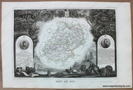 Antique-Map-France-French-Department-Dept.-du-Lot