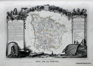 Antique-Hand-Colored-Map-Dept.-de-la-Nievre.-Europe-France-1851-Levasseur-Maps-Of-Antiquity