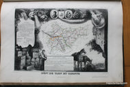 Antique-Hand-Colored-Map-Dept.-de-Tarn-et-Garonne-Europe-France-1851-Levasseur-Maps-Of-Antiquity