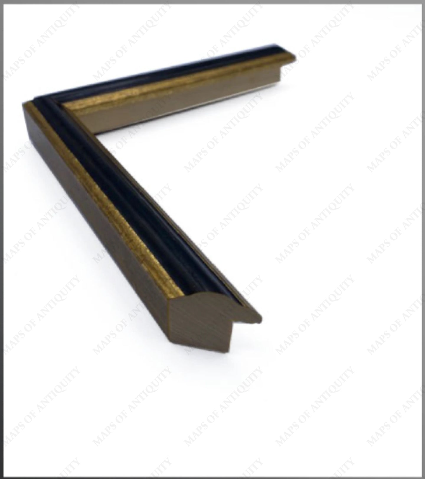 Wood Frame Black With Double Gold Rounded For Small Pieces Up To 12 X 14 Inches Custom Conservation