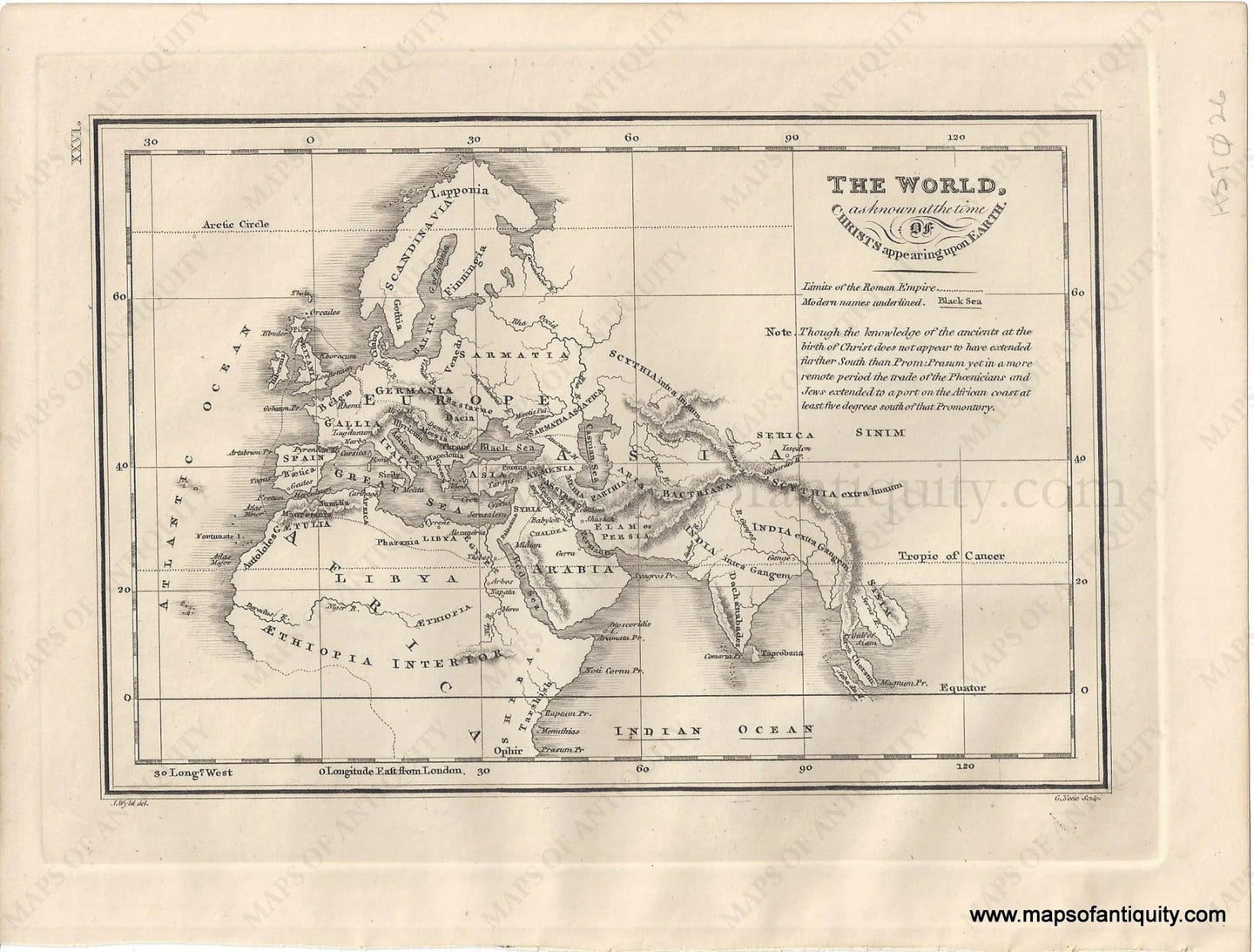 Genuine-Antique-Map-The-World-as-known-at-the-time-of-Christ's-appearing-upon-the-Earth-1823-J.-Wyld-Maps-Of-Antiquity