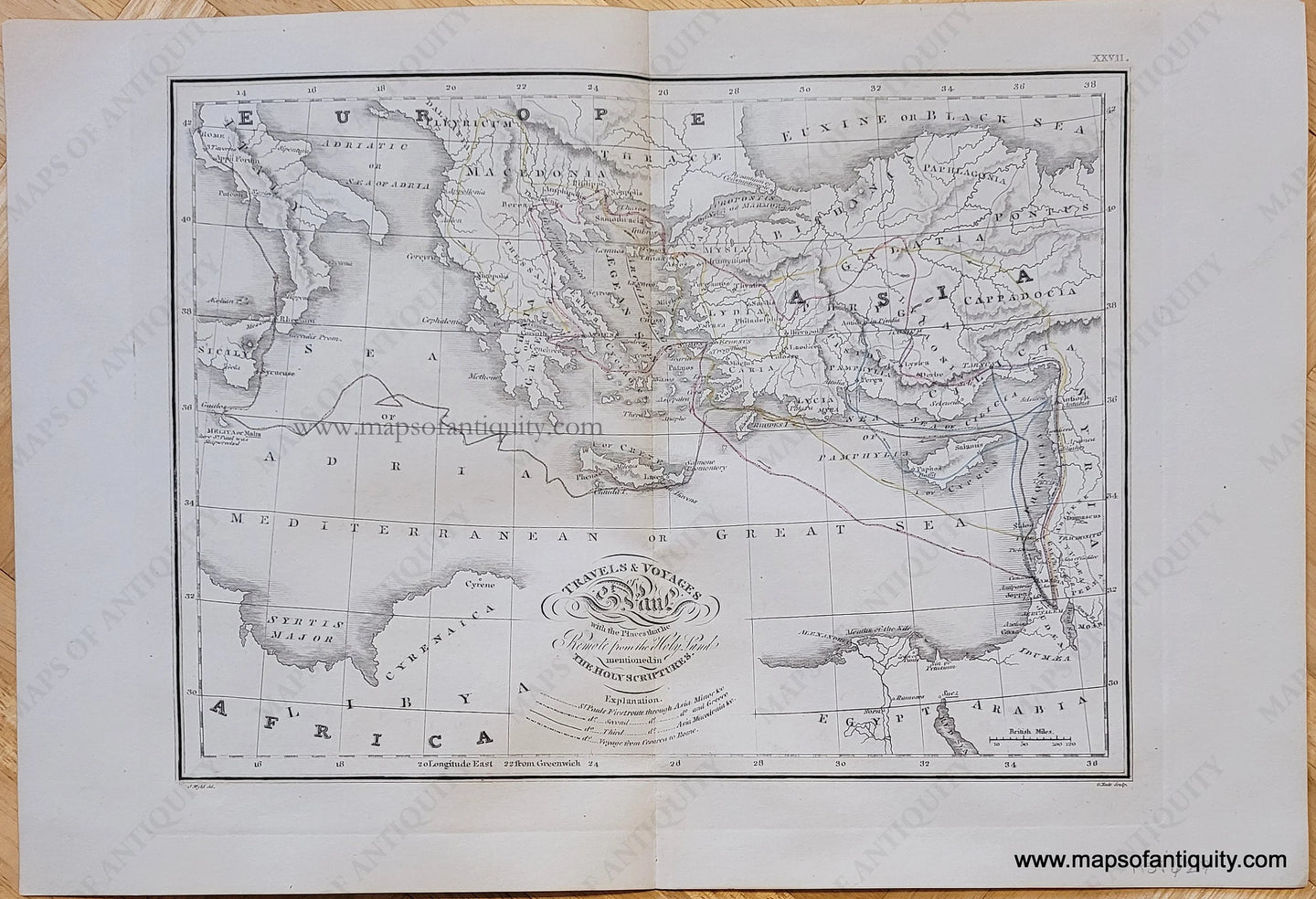 Genuine-Antique-Map-Travels-and-Voyages-of-St.-Paul,-with-the-Places-that-lie-remote-from-the-Holy-Land-mentioned-in-the-Holy-Scriptures-1823-J.-Wyld-Maps-Of-Antiquity