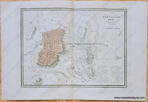 Genuine-Antique-Map-Jerusalem,-with-the-surrounding-Country-1823-J.-Wyld-Maps-Of-Antiquity