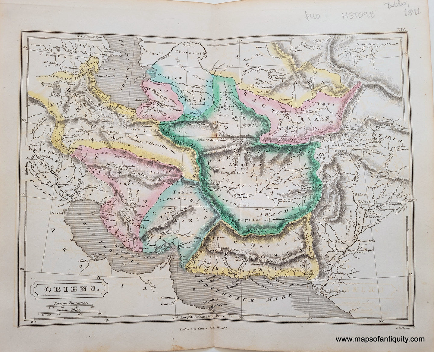 1841 - Middle East - Oriens - Antique Map
