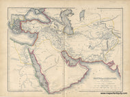 Genuine-Antique-Map-Empire-of-Alexander-the-Great-with-the-Adjoining-Regions-1871-Hughes-Maps-Of-Antiquity