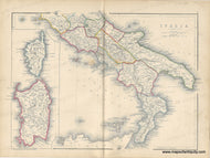 Genuine-Antique-Map-Italia-Southern-Part---Italy-in-Ancient-Times-1871-Hughes-Maps-Of-Antiquity