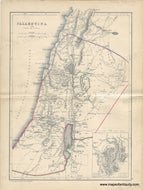 Genuine-Antique-Map-Palaestina-Palestine-in-Ancient-Times--1871-Hughes-Maps-Of-Antiquity