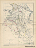 Genuine-Antique-Map-Assyria-and-the-Adjacent-Countries---Armenia-and-Vicinity-1871-Hughes-Maps-Of-Antiquity