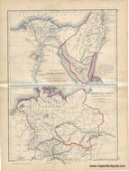 1871 - Arabia Petraea and Part of Egypt including the Delta (in ancient times) / Germania Magna with the Provinces on the Upper Danube (Germany in Ancient Times) - Genuine Antique Map