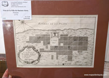 Load image into Gallery viewer, 1773 - Plan De La Ville Buenos-Aires Antique Map Genuine
