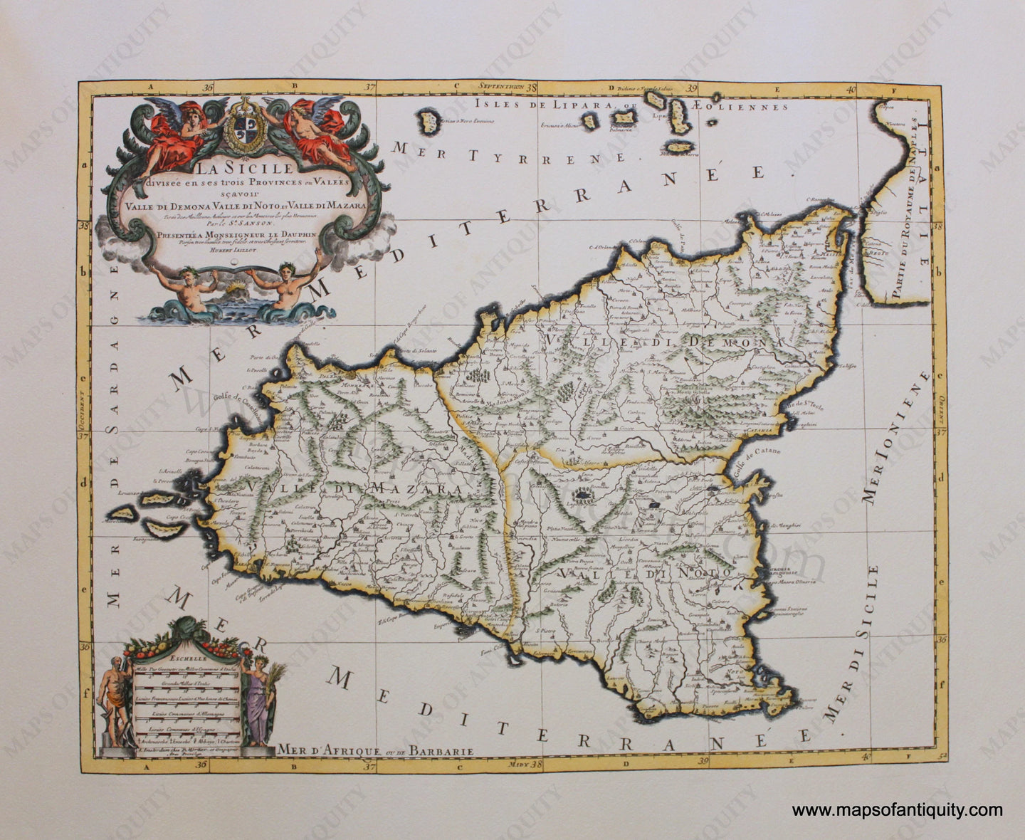 Digitally-Engraved-Specialty-Reproduction-La-Sicile-Sicily-Italy-Reproduction-Maps-Of-Antiquity