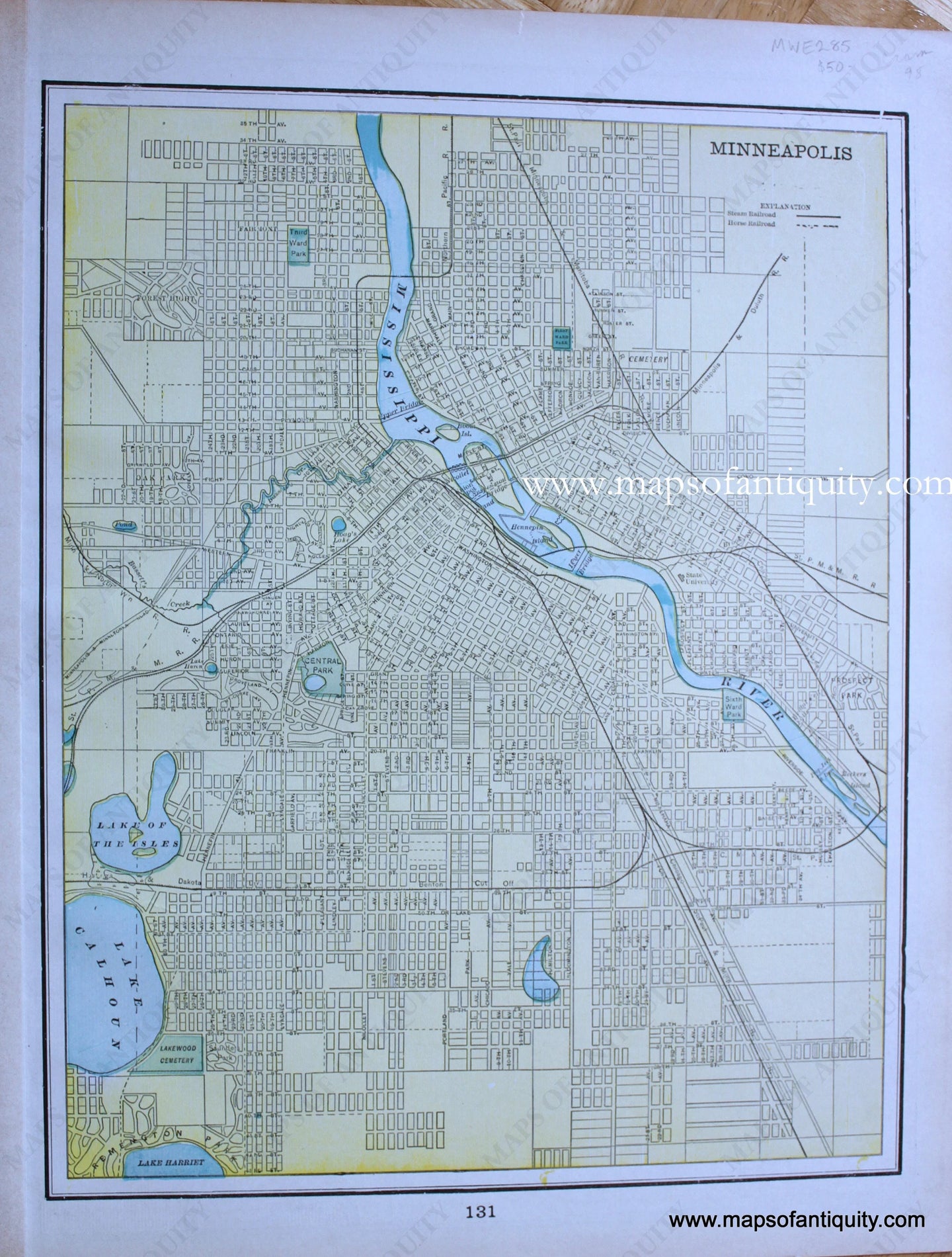 Antique-Printed-Color-Map-Map-of-Minneapolis-verso:-Map-of-The-City-of-Fargo-**********-North-America-Midwest-1900-Cram-Maps-Of-Antiquity