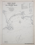 Antique map of Wood Island, Saco River, and Old Orchard Beach with navigational details. Black-and-White-Antique-Nautical-Chart-Wood-Island-Saco-River-and-Old-Orchard-Beach-Maine-United-States-Northeast-1909-Eldridge-Maps-Of-Antiquity