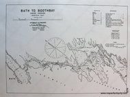 Black-and-White-Antique-Nautical-Chart-Bath-to-Boothbay-Inside-Passage-Western-Half--United-States-Northeast-1901-Eldridge-Maps-Of-Antiquity